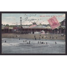 MAR DEL PLATA ANTIGUA TARJETA POSTAL LA RAMBLA